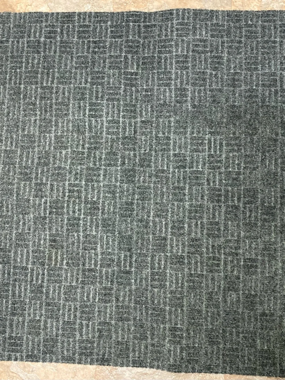 Carpet Rug 34” x 42” Rectangle Gray Dark Abstract Loose Lay Tile